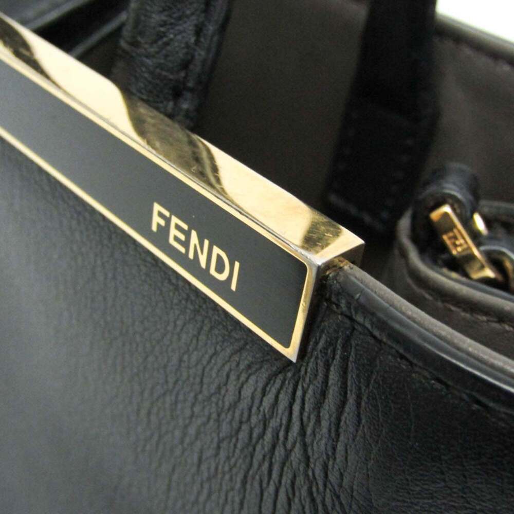 FENDI Black Leather Shoulder Bag - Picture 10 of 16